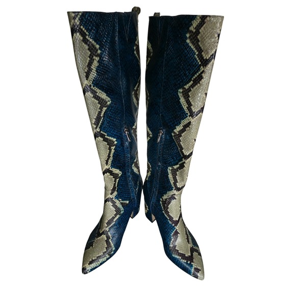 Sam Edelman Shoes - Sam Edelman HAI Snake Skin Boots Size 8.5 Multi-Color Print G0568L2401